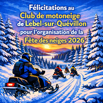 Félicitations au club motoneige 2026